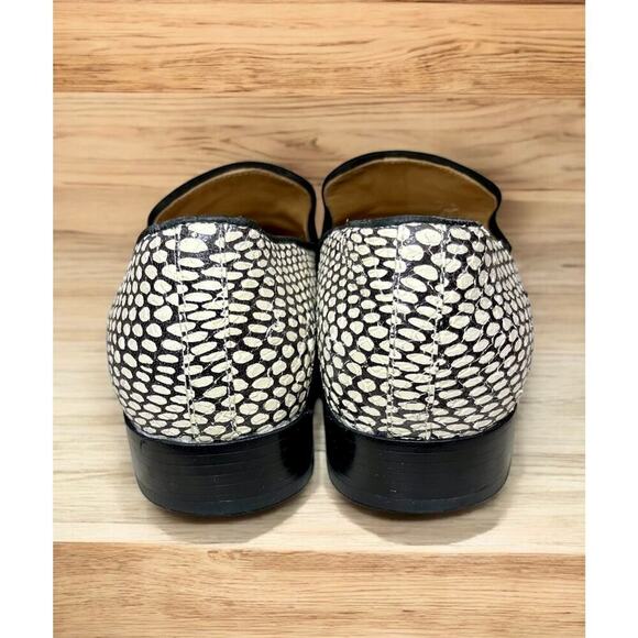 Tory Burch Pascal King Cobra Printed Leather Smoking Slipper Size 8M - Picture 4 of 8